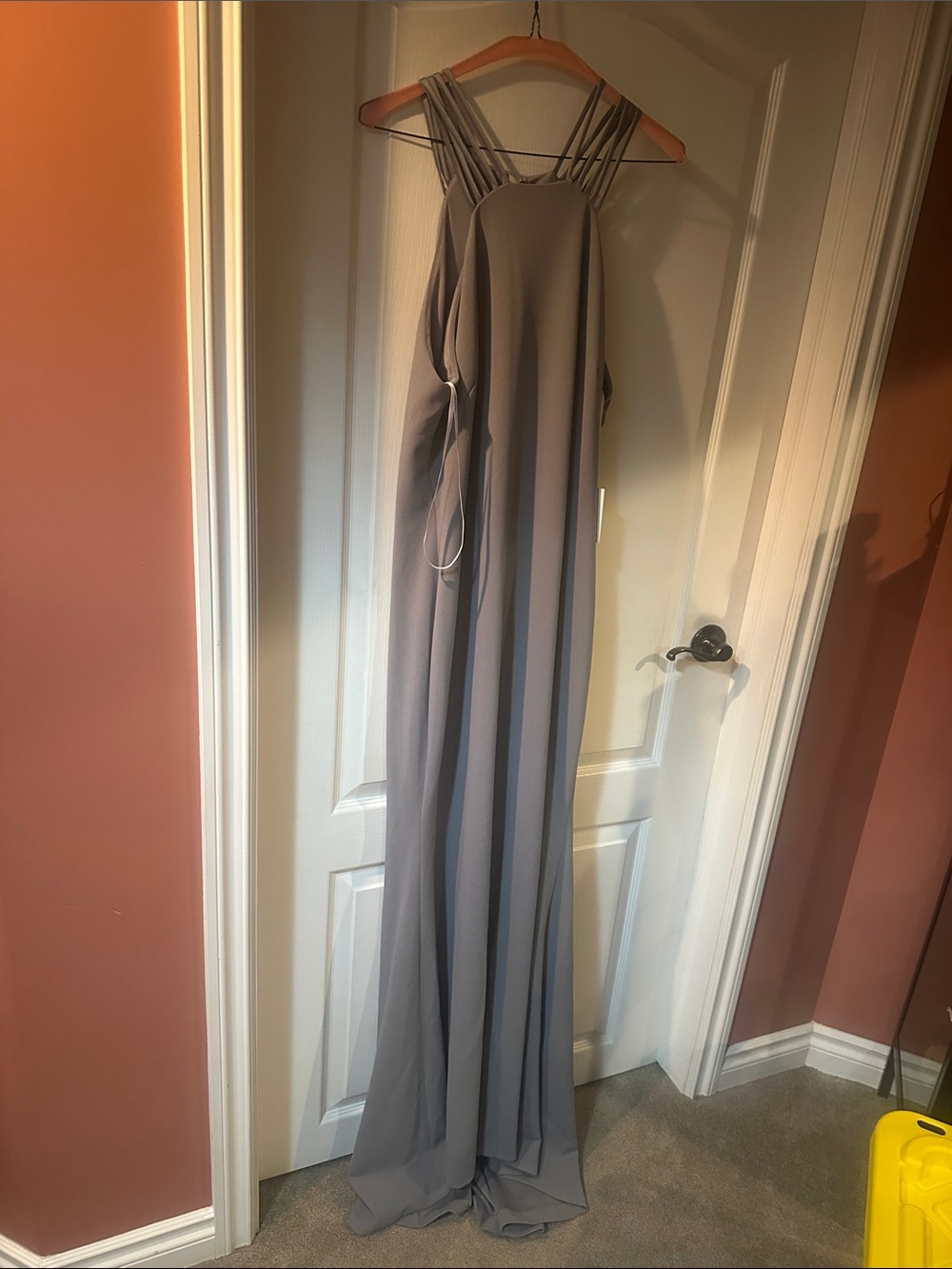 Women's Sleeveless Strappy gown - Gray